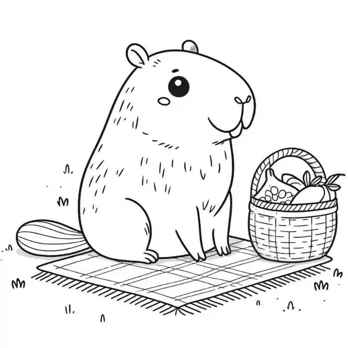 100+ tranh tô màu capybara cute, chibi dễ thương nét đẹp cho bé