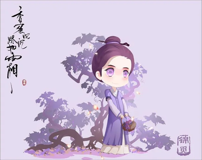Bức tranh Chibi cổ trang đáng yêu và tuyệt vời