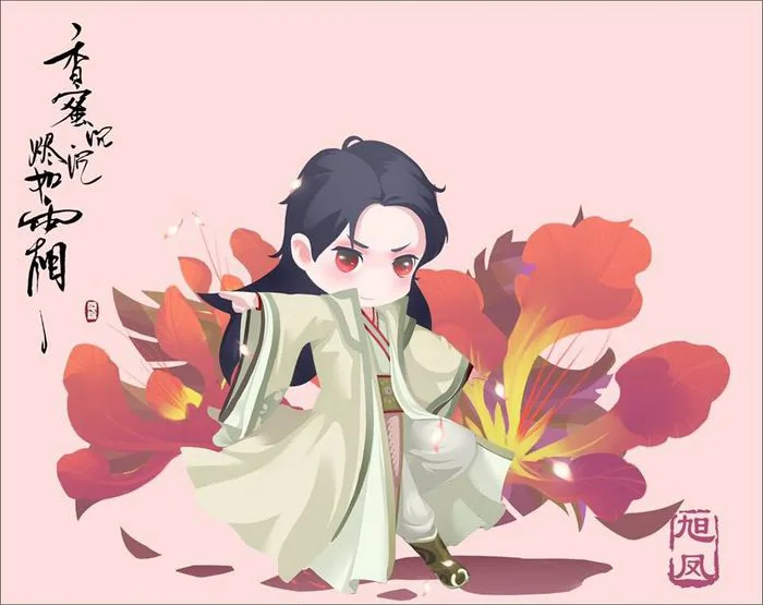 Bức tranh Chibi cổ trang đáng yêu và tuyệt vời