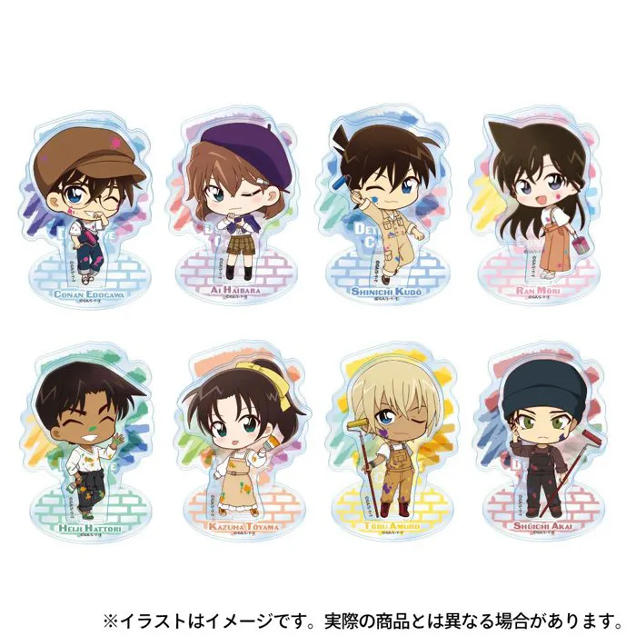 Bộ sản phẩm Art Series Chibi – Standee, huy hiệu tròn, móc khóa – FDCV Shop  – Thám tử Conan