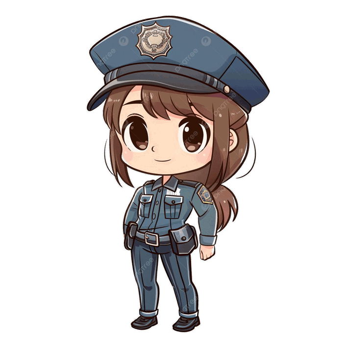 Hình ảnh Thiết Kế Nhân Vật Chibi Cảnh Sát Dễ Thương PNG , Huy Hiệu, Mũ Lưỡi  Trai, Hoạt Hình PNG trong suốt và Vector để tải xuống miễn phí