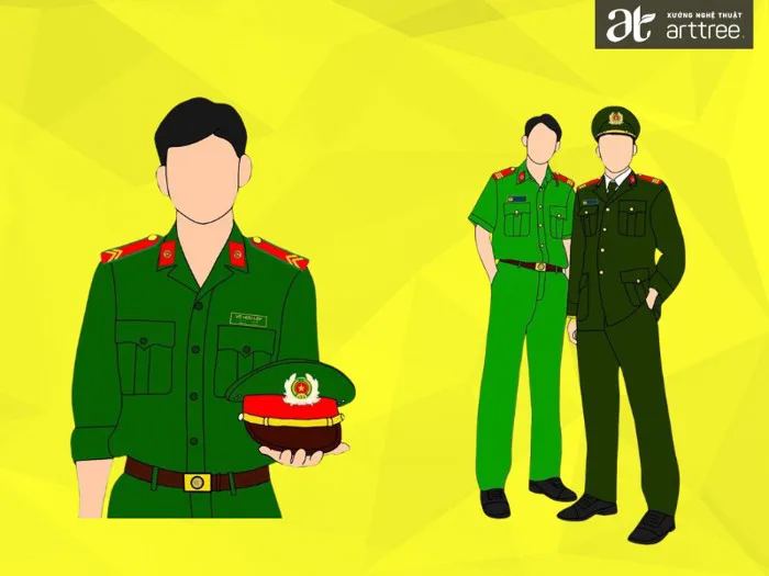 Hướng dẫn] cách vẽ chú công an đơn giản nhất cho học sinh