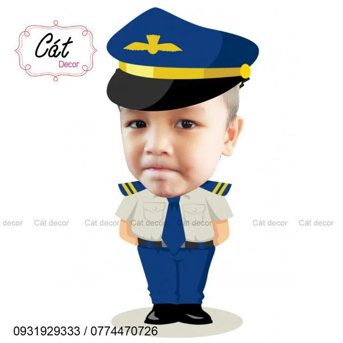 Chibi Cảnh Sát , Công An - Tổng Hợp - Cát Decor Trang trí Đà Nẵng