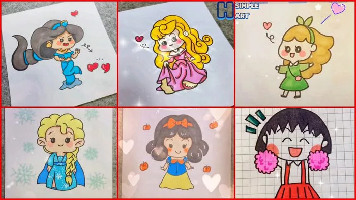 Vẽ Công Chúa Chibi dễ thương - Vẽ hình Chibi cute đáng yêu | Draw so cute  #101