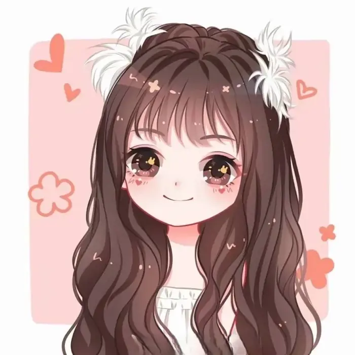 Bộ ảnh anime nữ chibi cute dễ thương khiến tim tan chảy