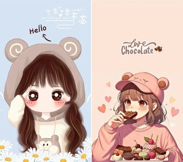 Ảnh chibi cute dành cho điện thoại và máy tính