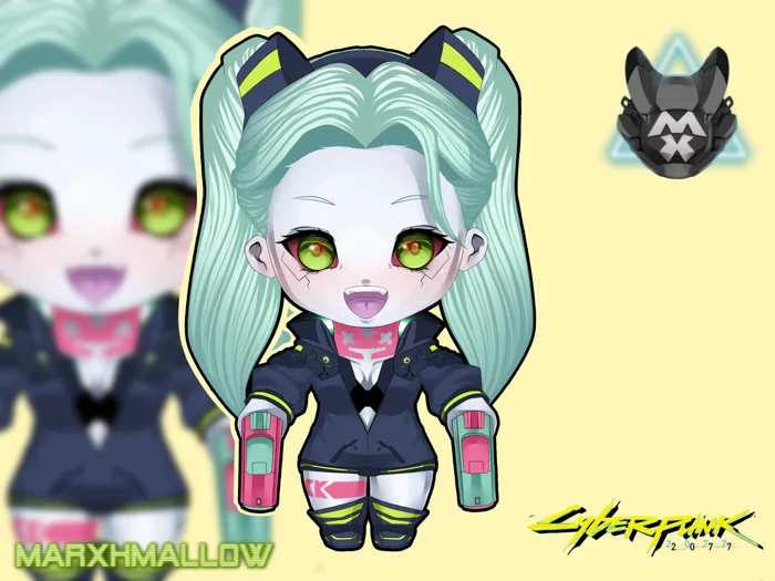 ArtStation - Cyberpunk Edgerunners: Rebecca Chibi