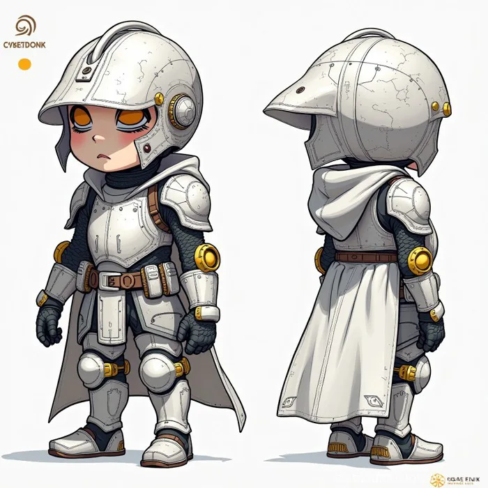 Cyberpunk Chibi Knight Blueprint | Stable Diffusion Online