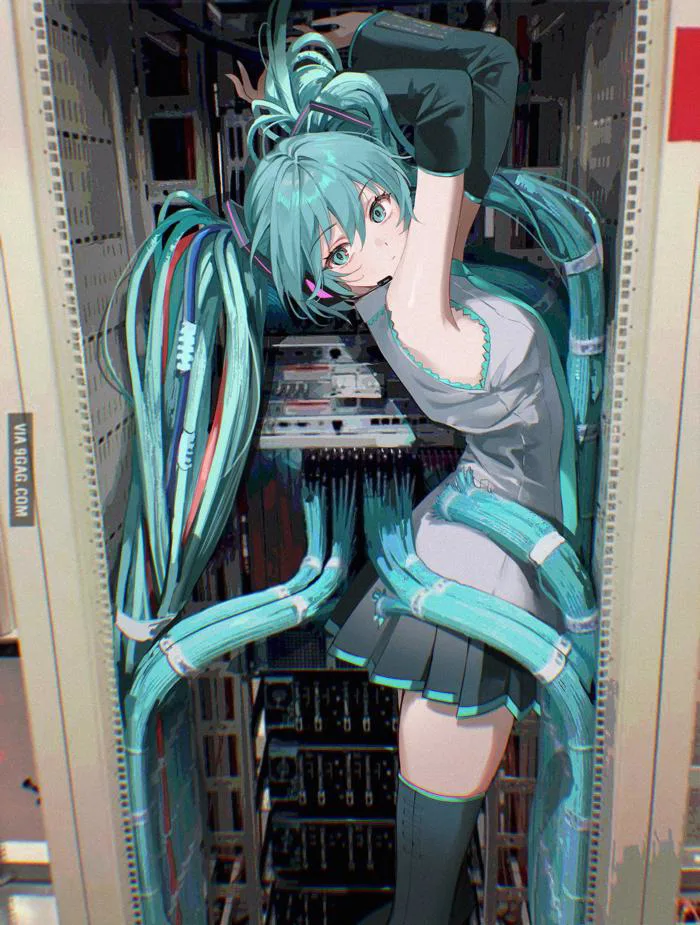 Hình Nền Cyberpunk Phòng Máy Chủ Hatsune Miku | 1800x2379 | Wallpaper  Alchemy