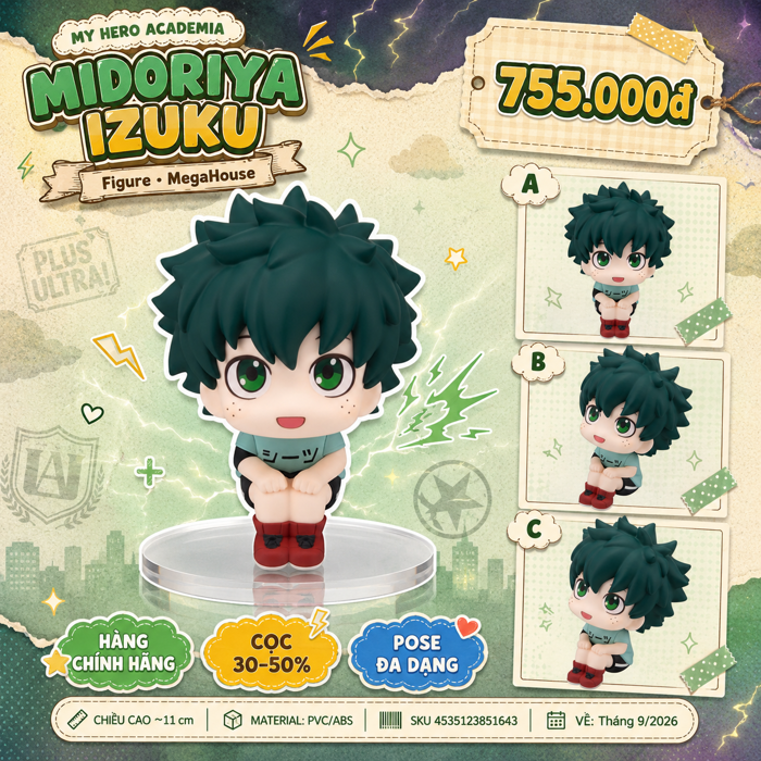 Mô hình Lookup Midoriya Izuku bản trang phục thường ngày - Neko Chin Shop -  Mô Hình, Phụ Kiện, Thẻ Bài Anime Chính Hãng