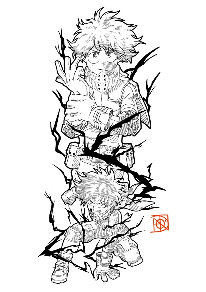 Bộ ảnh tập tô My Hero Academia siêu hấp dẫn cho trẻ em