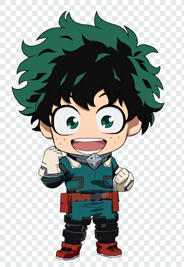 Deku Chibi PNG My Hero Academia - PNGAnime