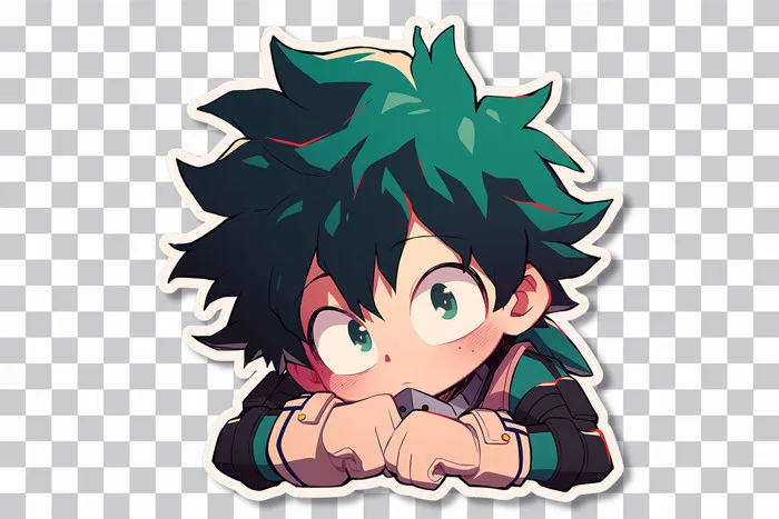 Free Chibi Deku Sticker PNG | My Hero Academia Clipart - Wallpapers Clan