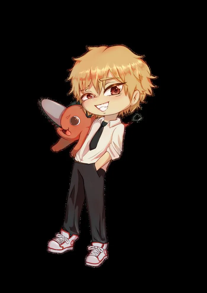 Denji chainsaw man chibi by Aqweno on DeviantArt
