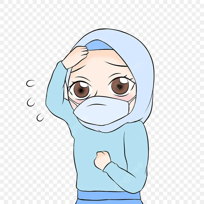Hình ảnh Cô Gái Chibi đội Khăn Trùm đầu đặt Tay Lên Trán Và đeo Khẩu Trang  Vì Cảm Thấy Buồn Nôn PNG , Khăn Trùm đầu, Con Gái, Cô Gái đội