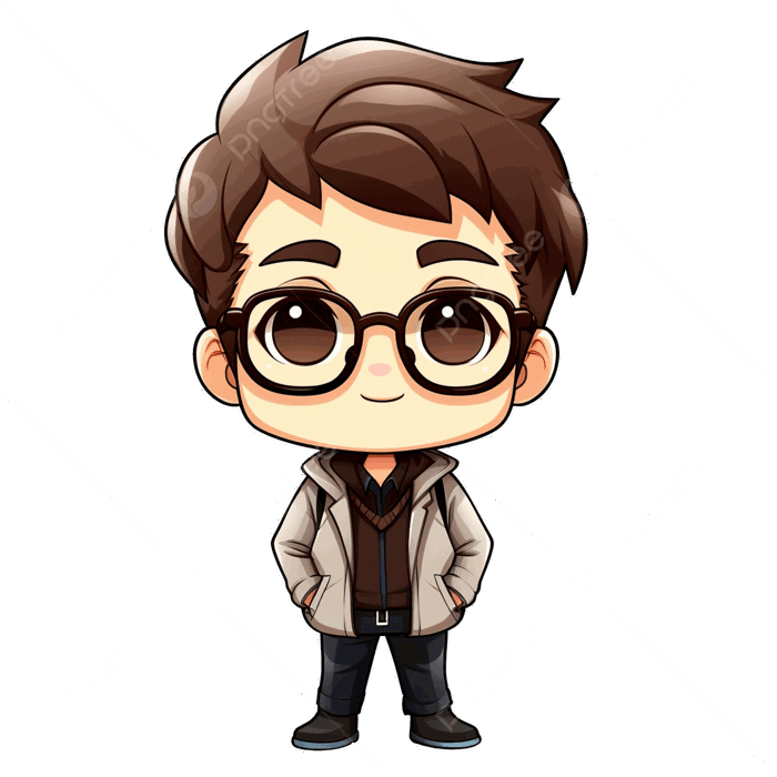 Hình ảnh Người đàn ông đeo Kính Hoạt Hình Dễ Thương Kawaii Anime Minh Họa  Clip Nghệ Thuật Nhân Vật Chibi Vẽ ​​manga PNG , Clipart Người đàn ông,  Clipart Nghệ Thuật,
