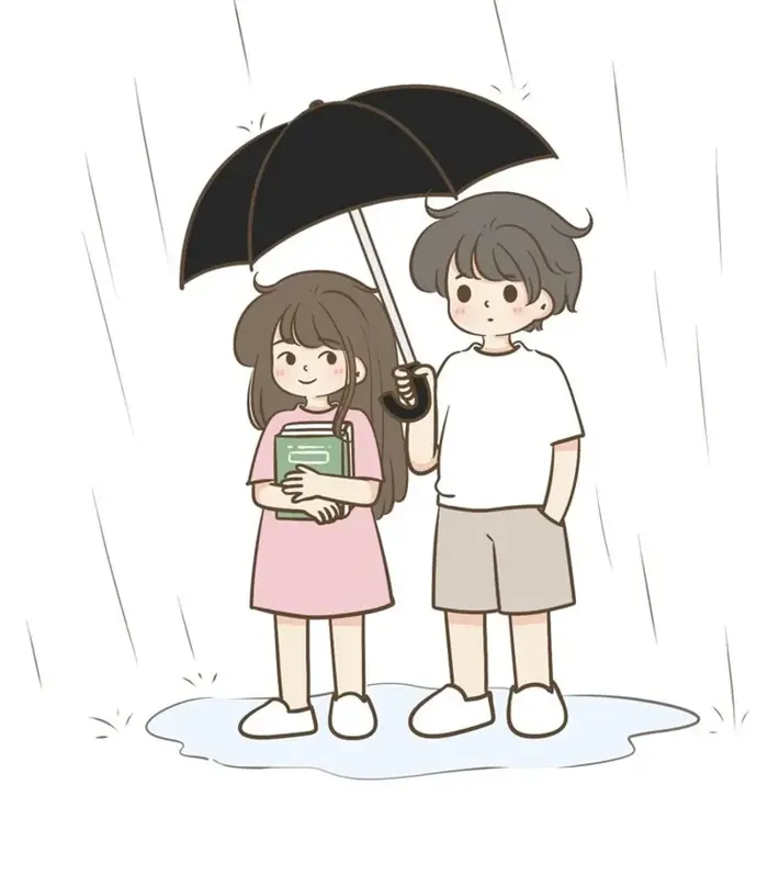 Tổng hợp ảnh hình chibi cặp đôi cute làm hình nền lãng mạn