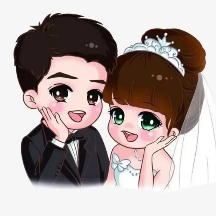 Bộ ảnh chibi đôi dễ thương dành cho các cặp đang yêu nhau