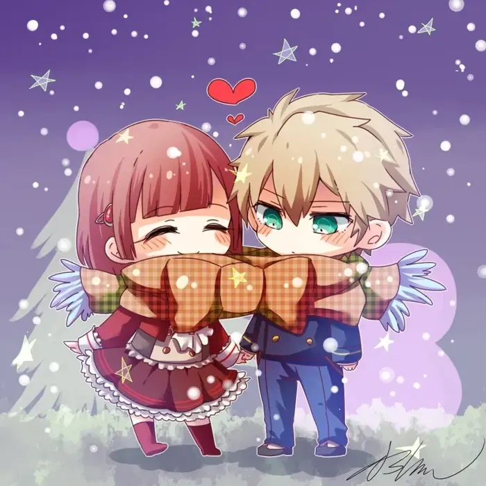 Tổng hợp ảnh chibi đôi đáng yêu khiến ai cũng tan chảy