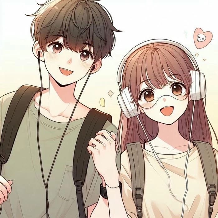 Bộ ảnh chibi đôi dễ thương dành cho các cặp đang yêu nhau