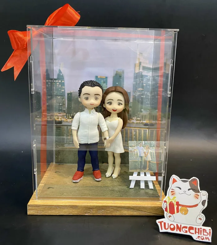 Tượng chibi cặp đôi quà tặng sinh nhật ý nghĩa 14/2 độc đáo xinh đẹp