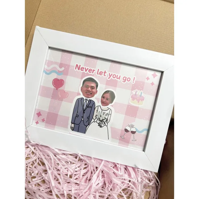 Khung Ảnh Handmade Chibi Cặp Đôi Quà Tặng In Theo Yêu Cầu Tặng Bạn Trai Bạn  Gái Khung Ảnh 3D Để Bàn Couple