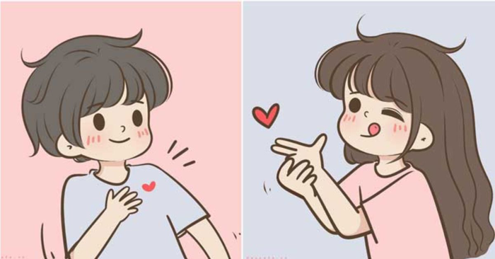 Avatar đôi BFF dễ thương, phong cách anime, nhân vật chibi dành cho nam và  nữ