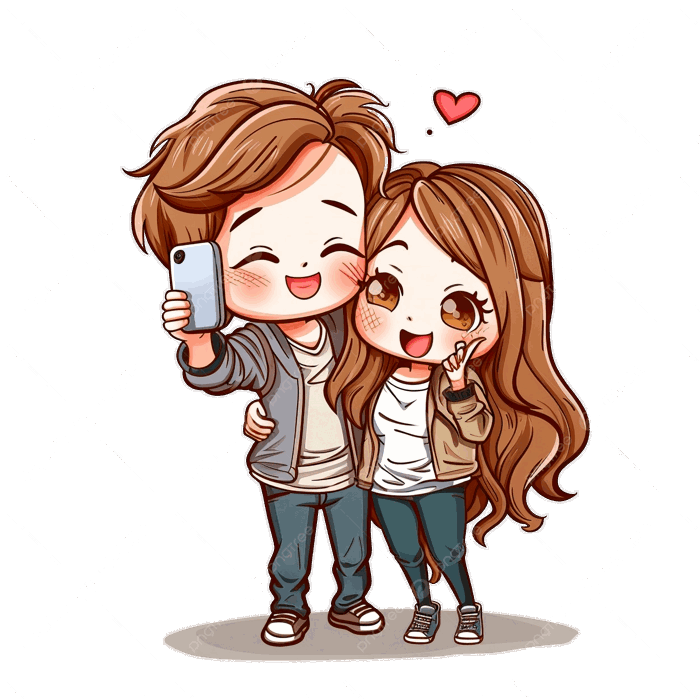 Hình ảnh Cặp đôi Dễ Thương Chụp ảnh Selfie Cùng Nhau Nhân Vật Hoạt Hình  Chibi Valentine Hạnh Phúc PNG , Cặp đôi, Dễ Thương, Dịp Kỉ Niệm PNG trong  suốt và