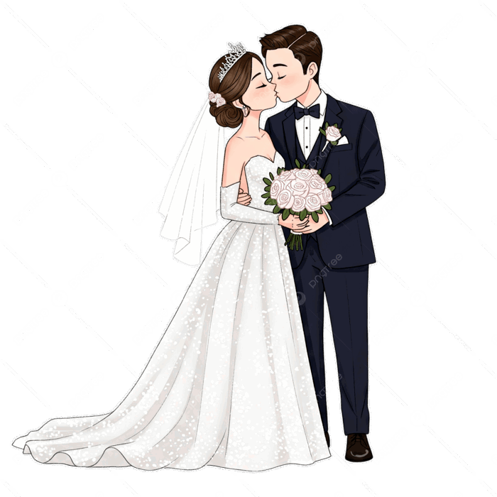 Hình ảnh Cặp đôi Chú Rể Và Cô Dâu Clipart Hôn Nhau Nhân Vật Hoạt Hình Chibi  đứng Cạnh Nhau PNG , Clipart đám Cưới, Clip Nghệ Thuật Hoạt Hình, Clip Nghệ