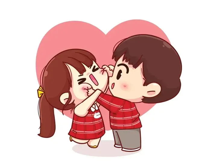 Bộ ảnh chibi đôi dễ thương dành cho các cặp đang yêu nhau