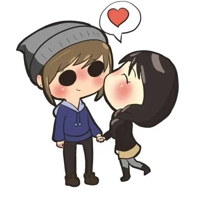 Bộ ảnh chibi đôi dễ thương dành cho các cặp đang yêu nhau