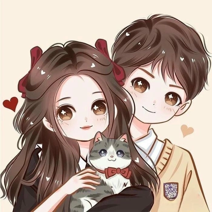 Bộ ảnh chibi đôi dễ thương dành cho các cặp đang yêu nhau
