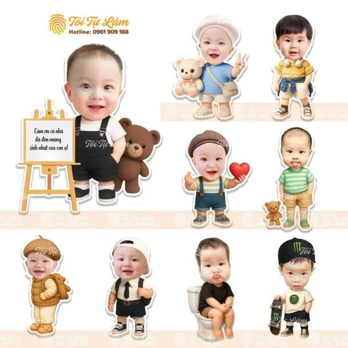 Mẫu chibi bé trai cute - ngộ nghĩnh