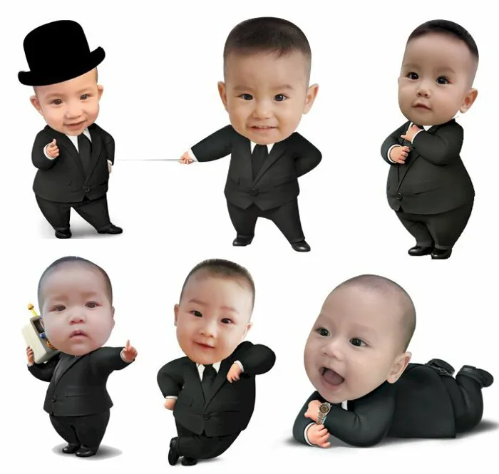 Tải mẫu ghép ảnh chibi cho bé dễ thương, chất, ngầu file PNG, PSD, Vector
