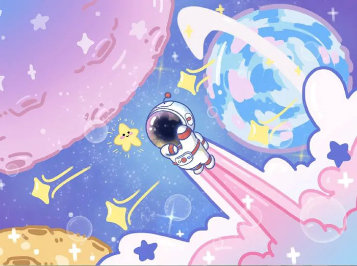 Tổng hợp hình ảnh vẽ phi hành gia chibi siêu cute đáng yêu