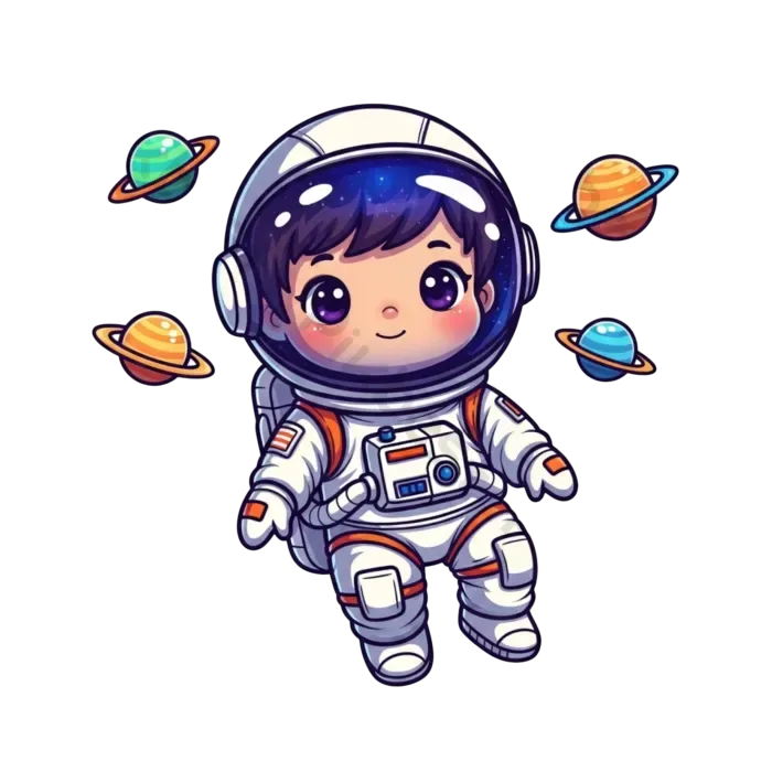 Tải miễn phí Hình Minh Họa Phi Hành Gia Chibi Dễ Thương Với Các Hành Tinh  Công cụ đồ họa | PNG chuyên nghiệp - Pikbest