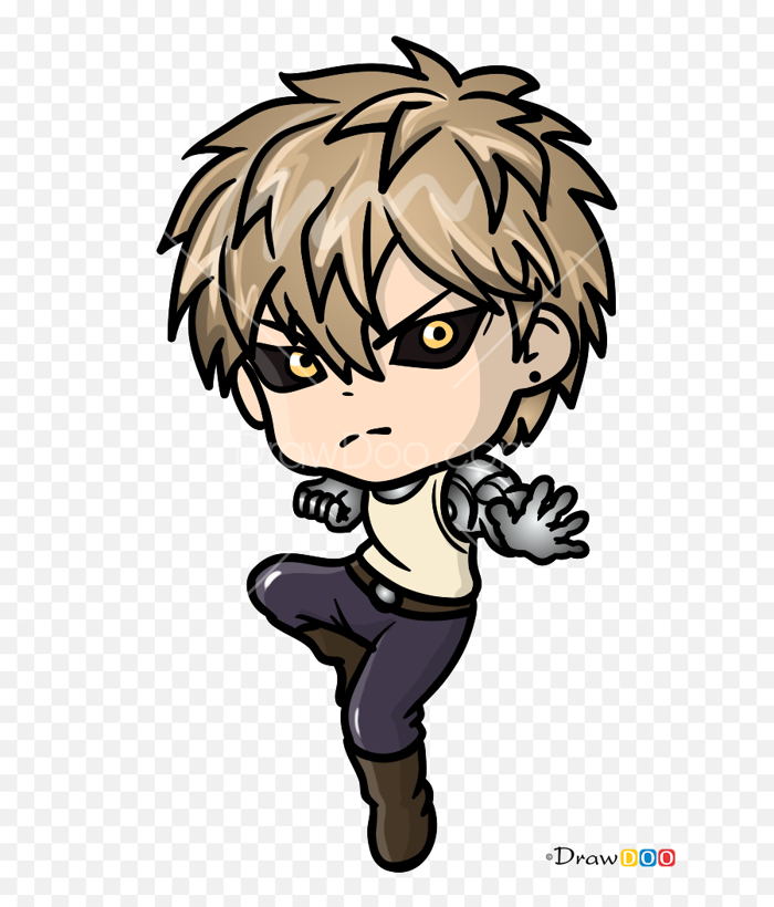 How To Draw Genos Chibi One Punch Man - Genos One Punch Man Drawing Png, Genos Png - free transparent png images - pngaaa.com