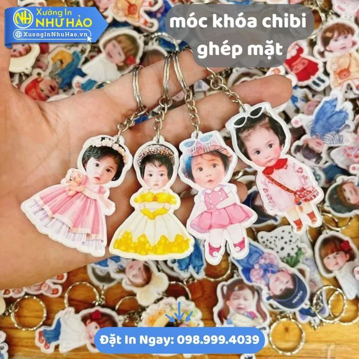 Móc Khóa Chibi Ghép Mặt Theo Yêu Cầu: In Ảnh Sắc Nét, Bền Đẹp, Giá Rẻ Móc Khóa Chibi Ghép Mặt Theo Yêu Cầu: In Ảnh Sắc Nét, Bền Đẹp, Giá Rẻ