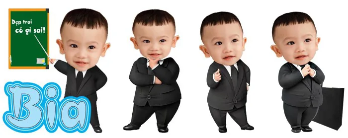 Vector Chibi ghép ảnh sinh nhật bé Vector Chibi ghép ảnh sinh nhật bé