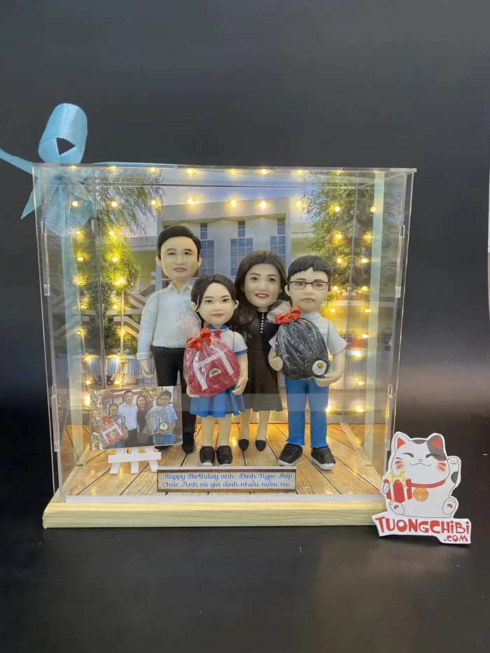 Tượng quà gia đình - Tượng Chibi Tamy | Tượng Đất Sét Handmade - Tượng Mini  Cá Nhân 3D Theo Yêu Cầu