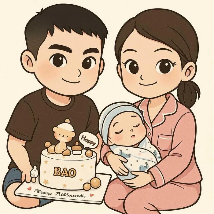 Ngắm bộ 98+ ảnh gia đình chibi cực phẩm làm quà tặng ý nghĩa