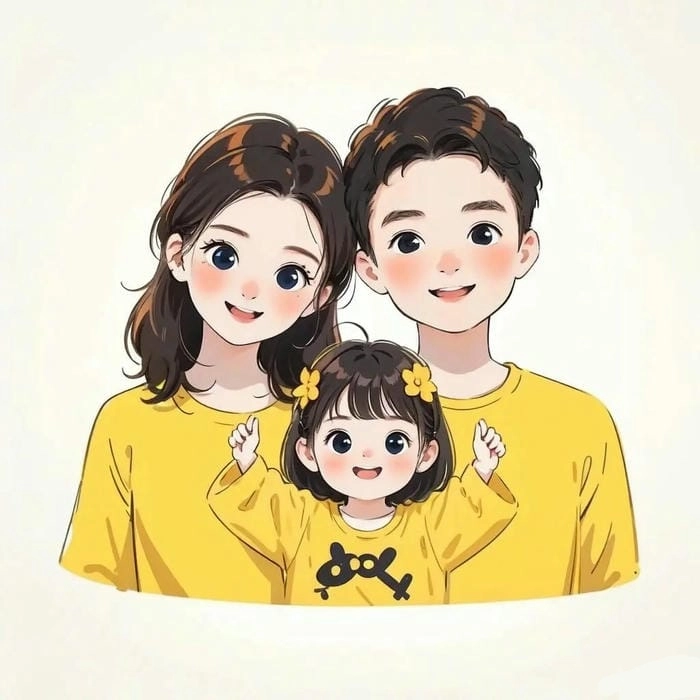Tổng hợp những mẫu ảnh gia đình chibi đẹp và ý nghĩa
