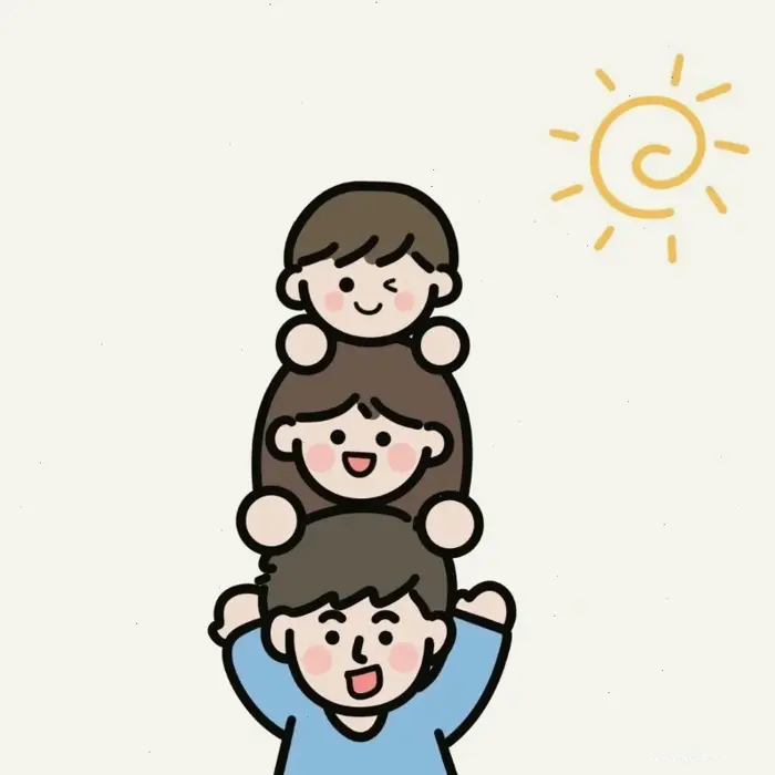 Hình ảnh gia đình 4 người chibi đáng yêu và ý nghĩa