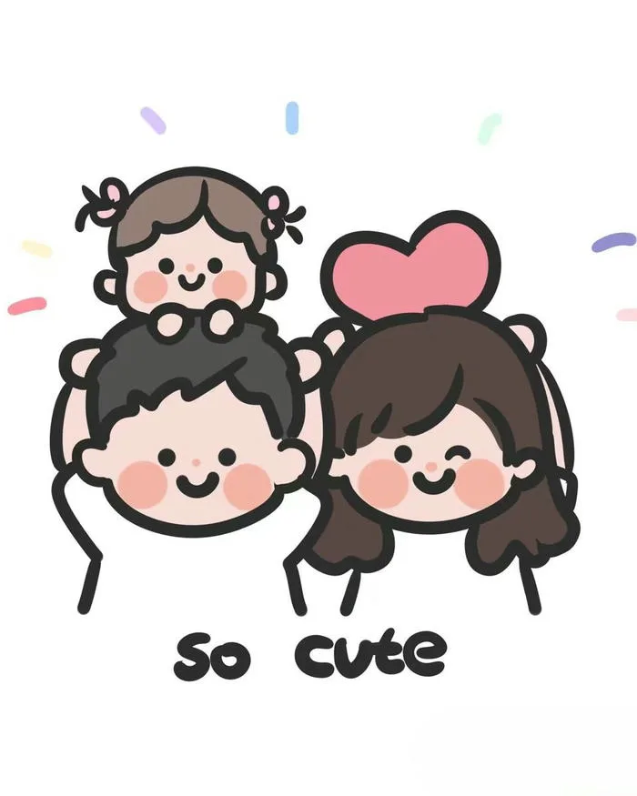 Ngắm bộ 98+ ảnh gia đình chibi cực phẩm làm quà tặng ý nghĩa