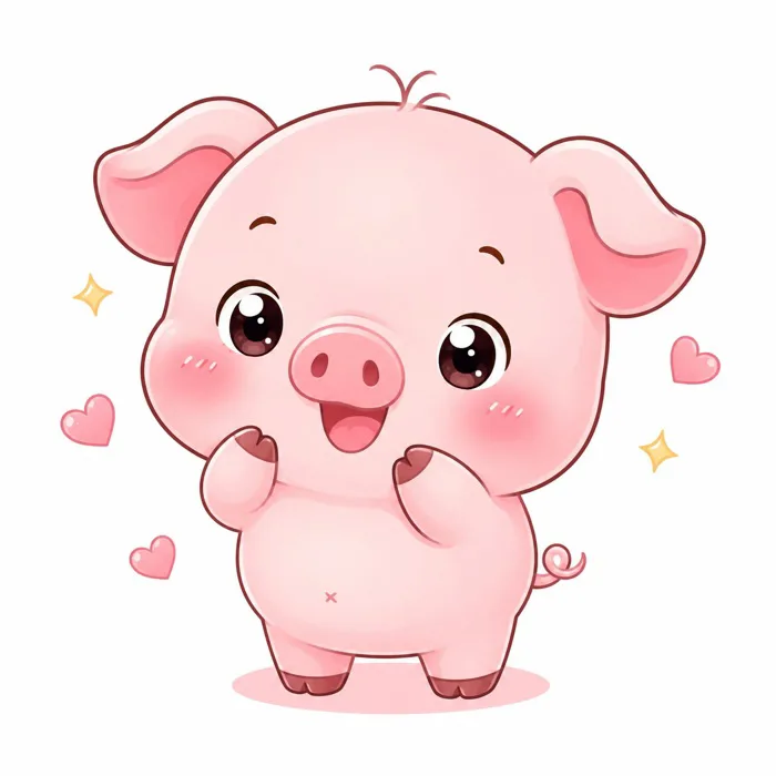204+ Ảnh con heo chibi cute dễ vẽ mập mạp hot nhất