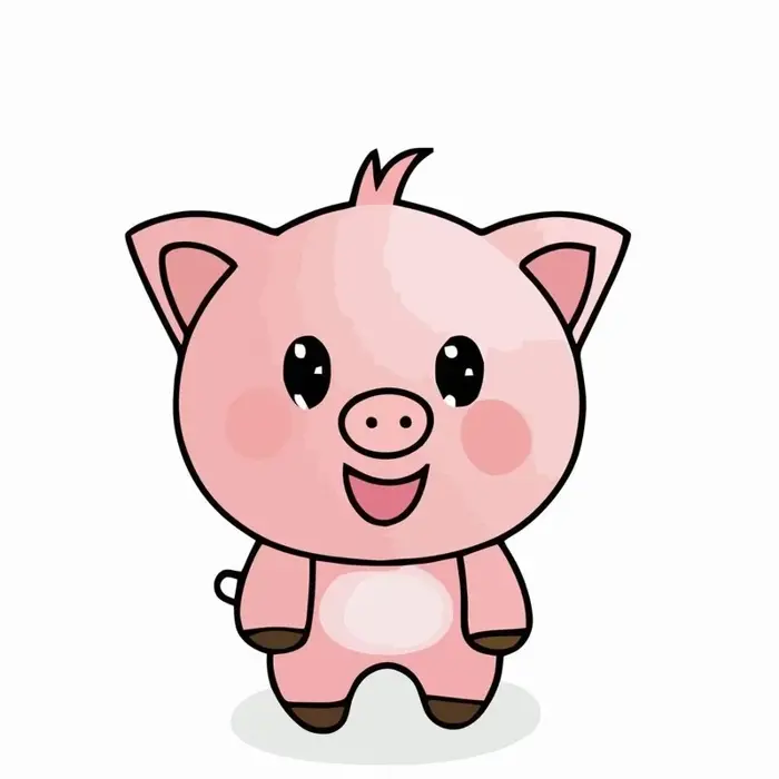 Bộ ảnh heo cute chibi siêu dễ thương khiến bạn tan chảy