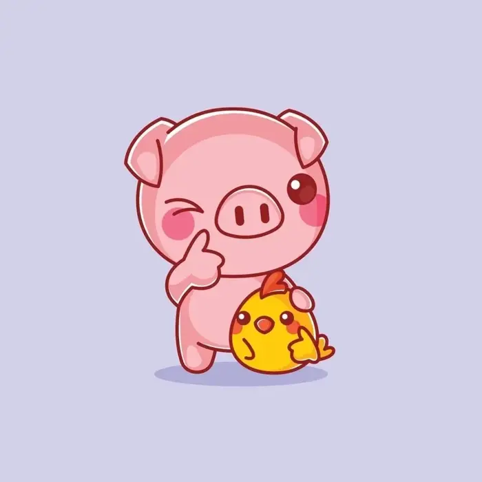 Bộ ảnh heo cute chibi siêu dễ thương khiến bạn tan chảy