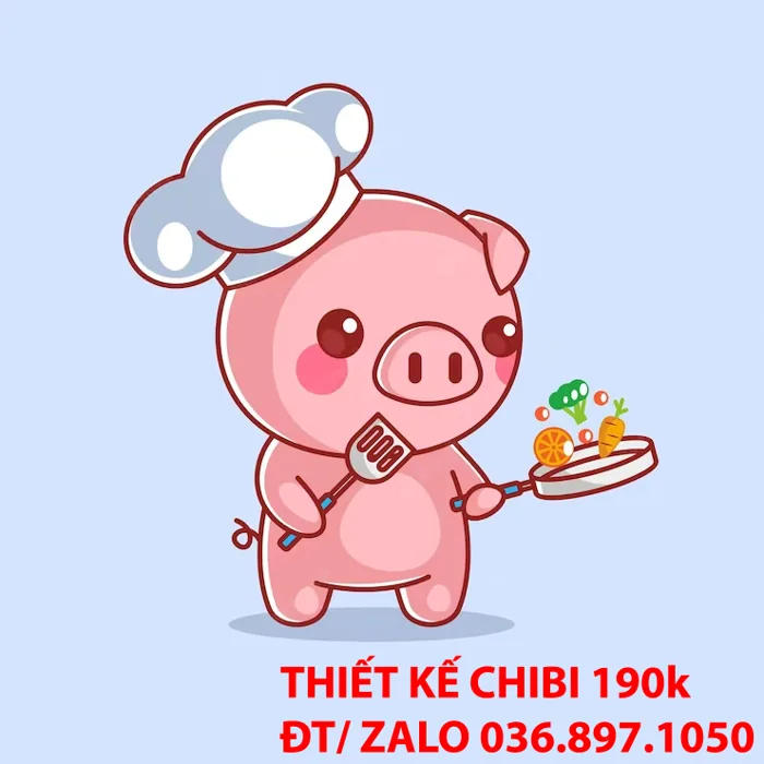 MẪU THIẾT KẾ LOGO CHIBI CON HEO