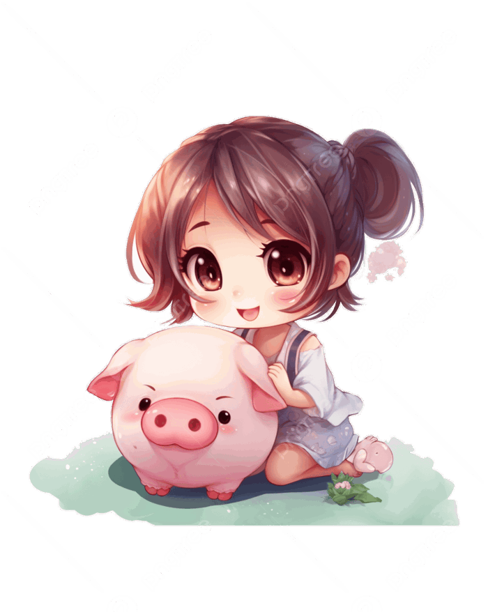 Hình ảnh Heo Hoàng đạo Chibi PNG , Chibi, Cung Hoàng đạo, Con Lợn PNG miễn phí tải tập tin PSDComment và Vector