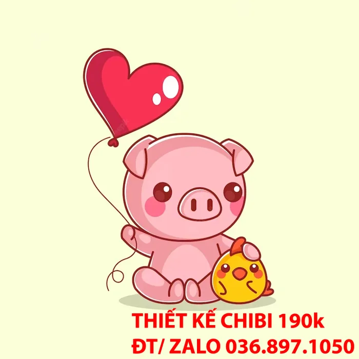 MẪU THIẾT KẾ LOGO CHIBI CON HEO